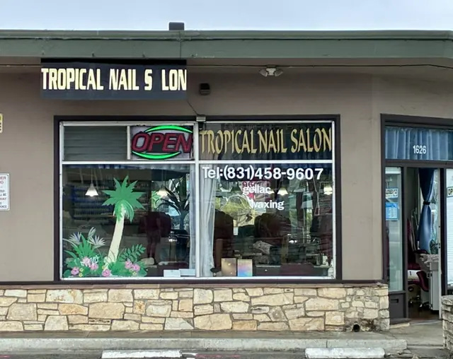 Tropical Nail Salon storefront at Seabright Plaza